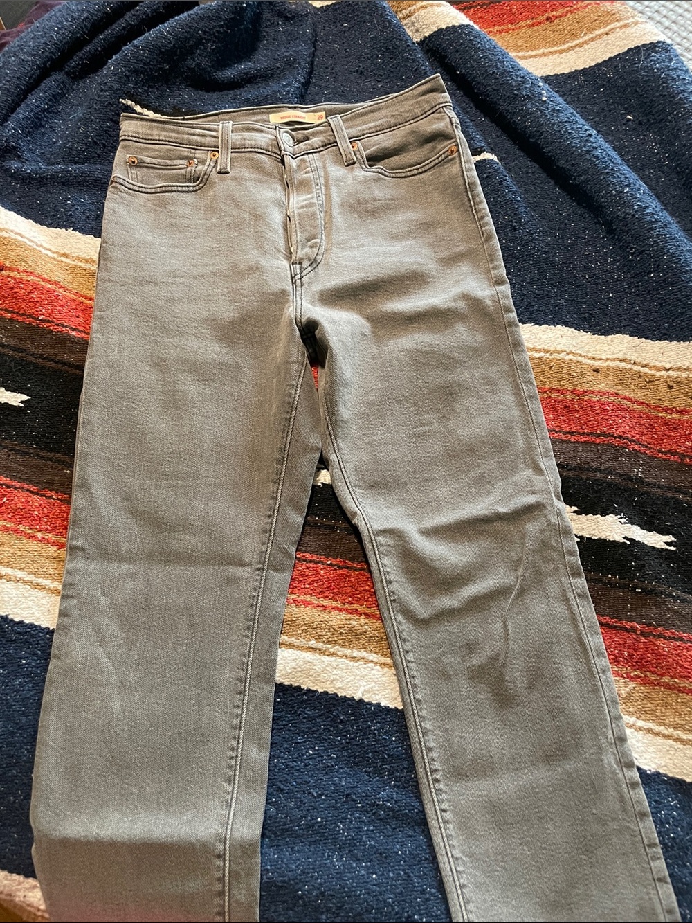 Levi's Women's Straight-Leg Jeans in Charcoal Gray